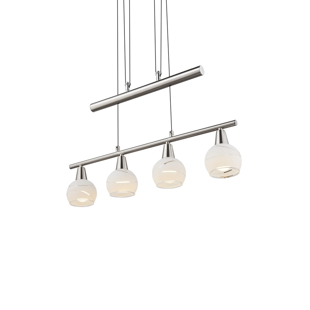Hanglamp Elliott 4-lichts nikkel Globo 9007371319909