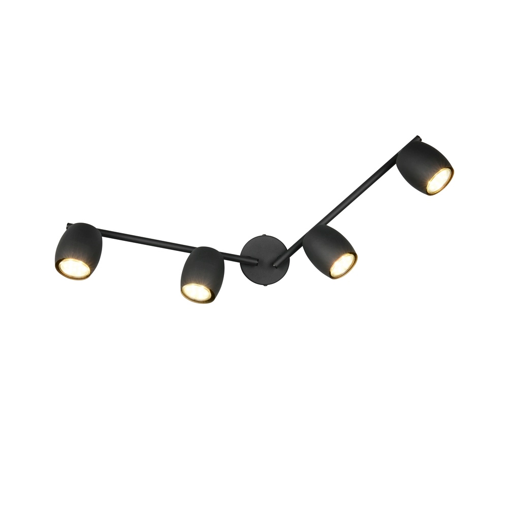 Plafondlamp Nancy 4-lichts zwart Trio 4017807657005