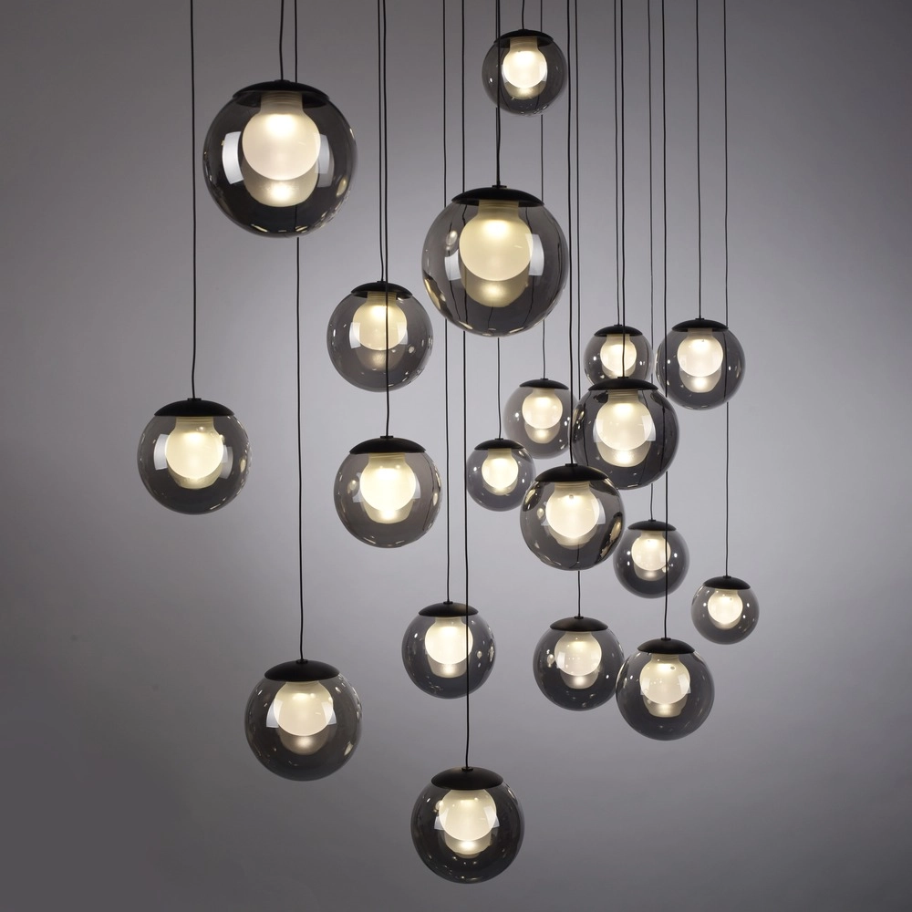 19-lichts hanglamp Pure Popup mystic grey Paul Neuhaus 4012248396698