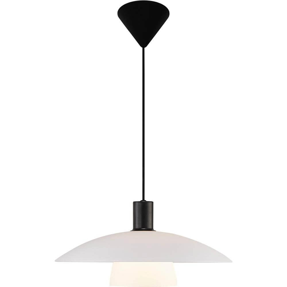 Moderne hanglamp Verona zwart met wit