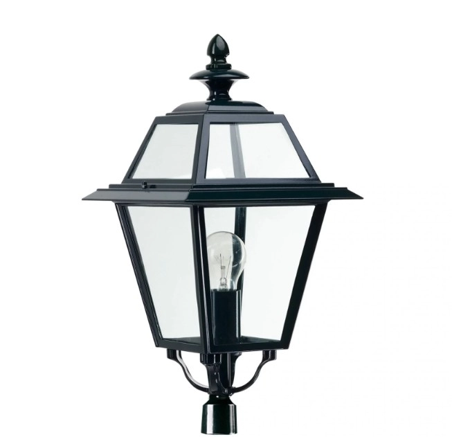 Nostalgische, vierkante lantaarn lamp Venlo K14A zwart Nostalgische, vierkante lantaarn lamp Venlo K14A zwart