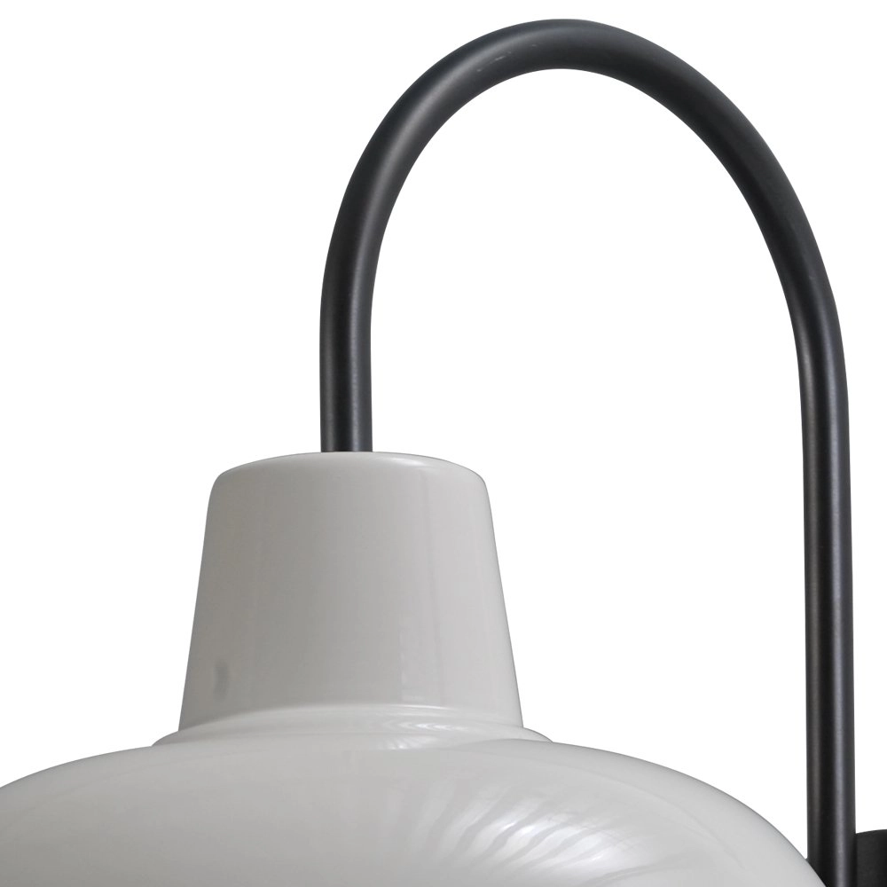 Retro witte industrie wandlamp Industria Grid 33cm zwart met witte kap Masterlight 8718121233239