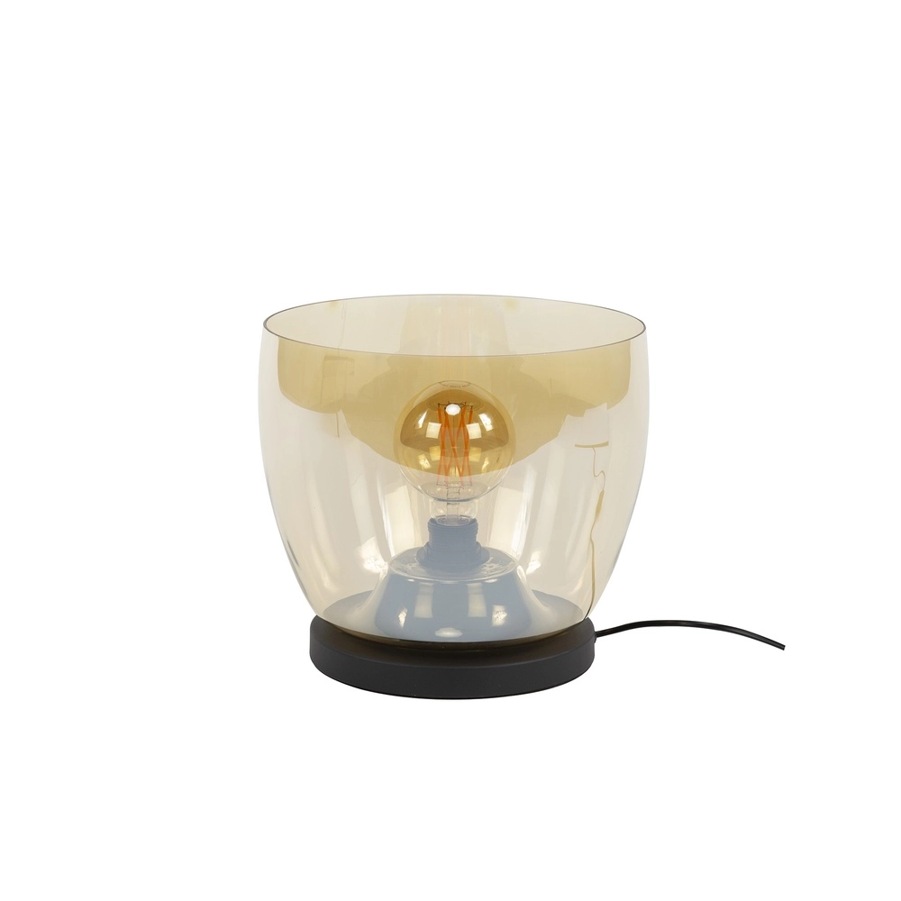 Vloerlamp amber glas UP Ø 29cm - 27cm hoog Lyora 8716803512580
