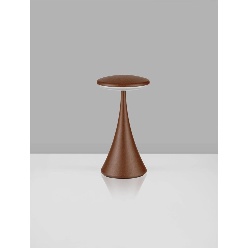 Table lamp Elbo rusty brown rechargeable with USB Lyora 5212017476944