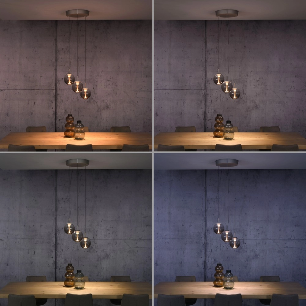 Vide hanglamp Pure E-Infinty bronce met amber glas Paul Neuhaus 4012248398166