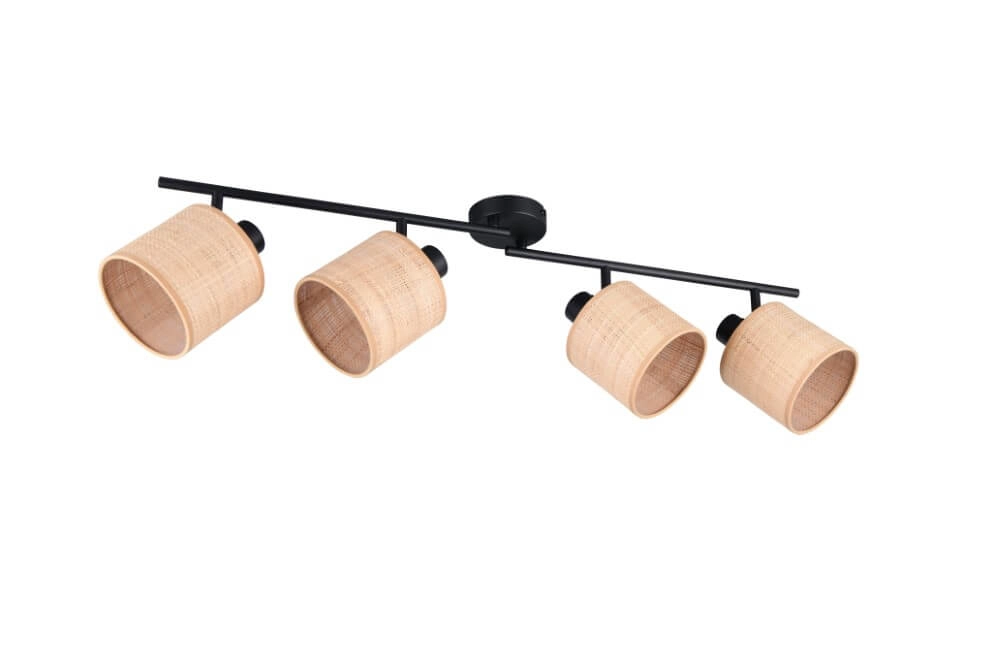 4-lichts plafondlamp Aimee met crème kappen Trio 4017807637359