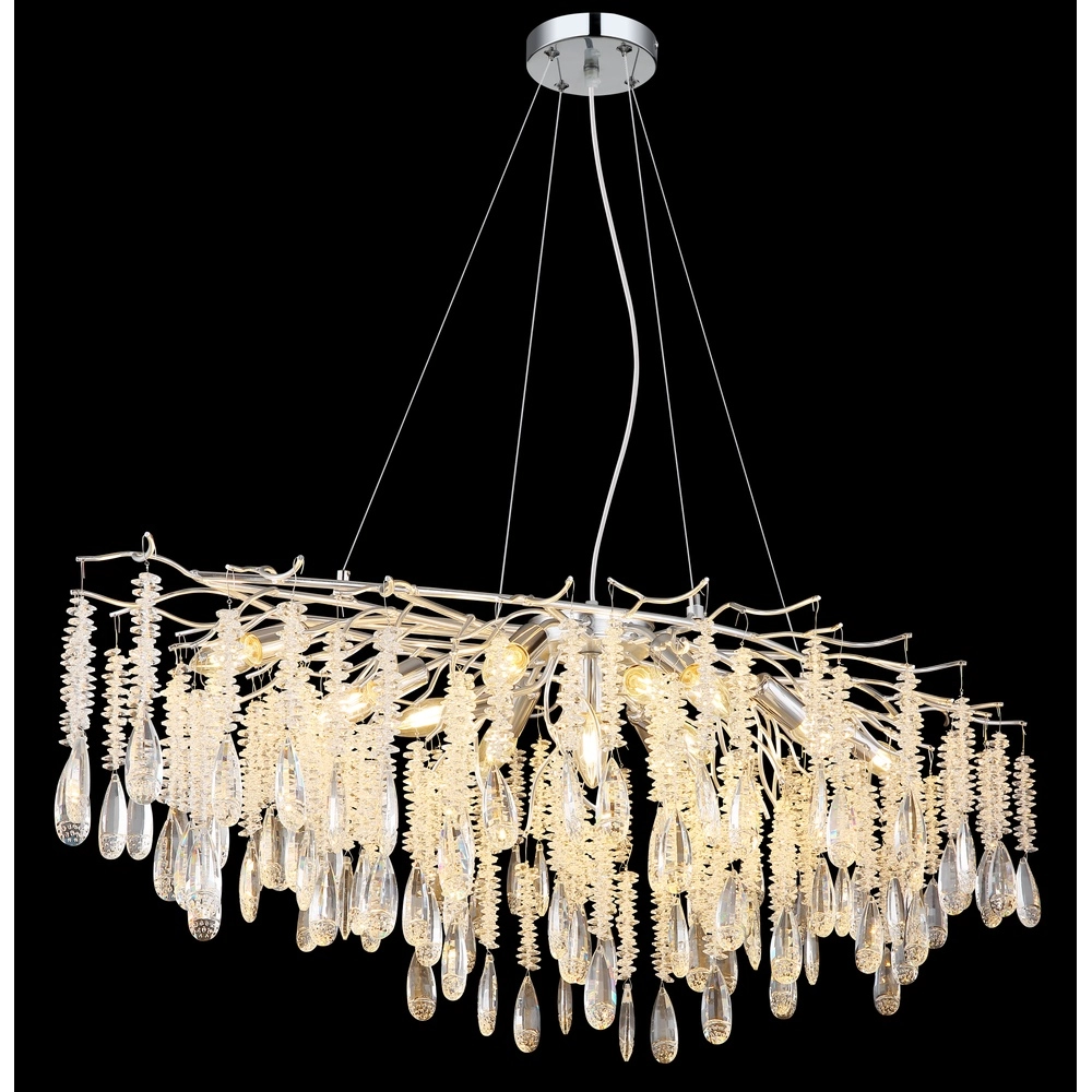 Hanglamp Kinga zilvergrijs 120cm Globo 9007371569991