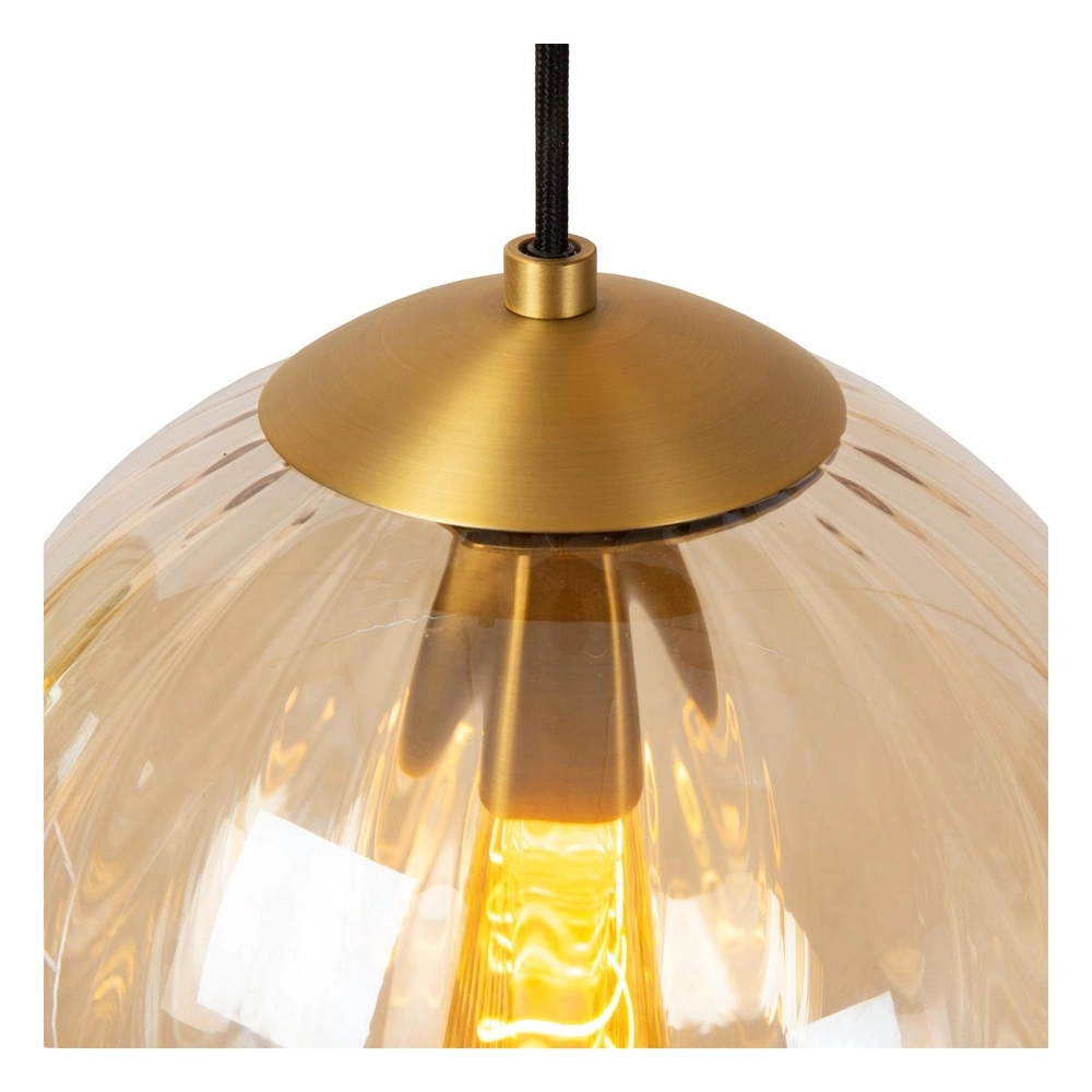 4-lichts hanglamp Monsaraz groen en amber glas Lucide 5411212452429