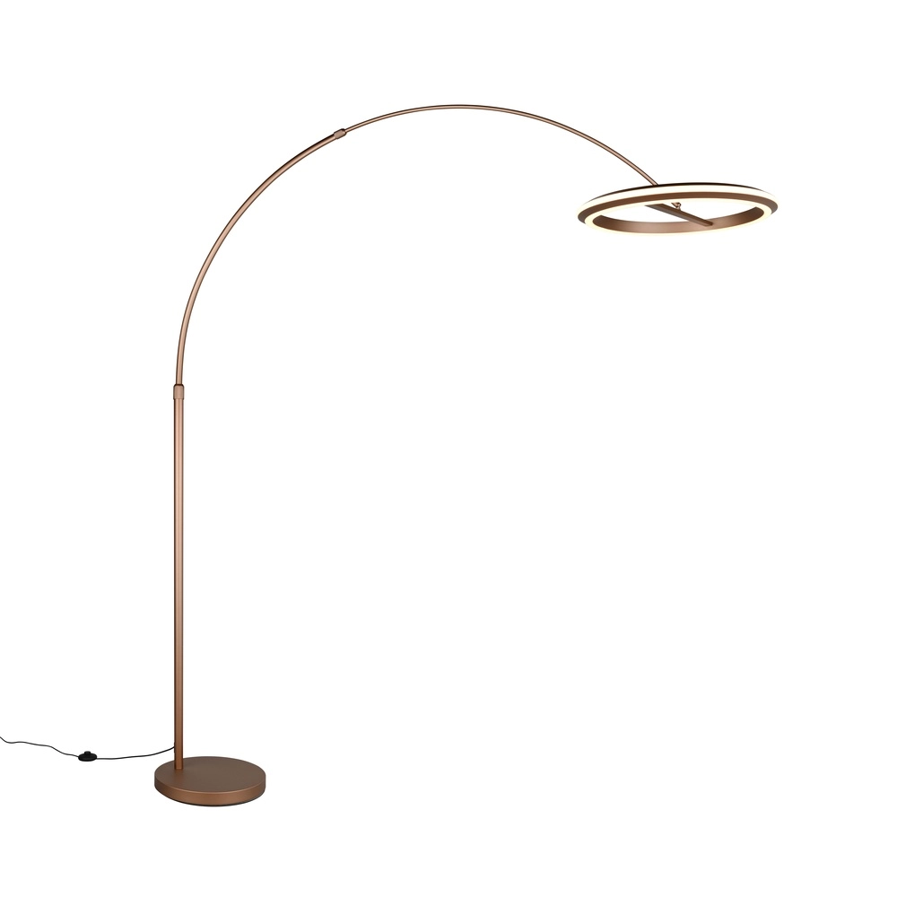 Vloerlamp Amador mokka bruin Trio 4017807688177