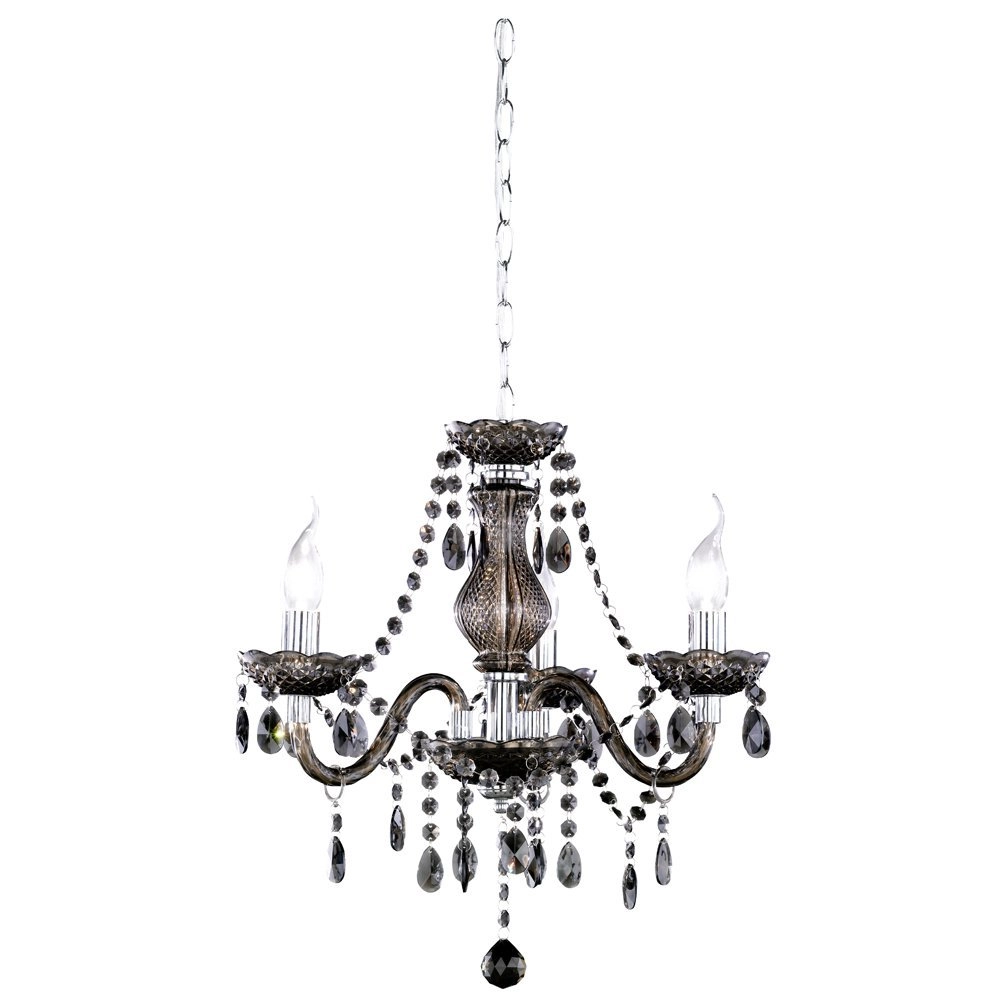 Kroonluchter Luster Crystal 40cm 3-lichts zwart transparant Kroonluchter Luster Crystal 40cm 3-lichts zwart transparant