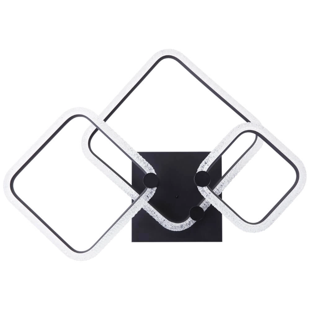 Vierkante plafondlamp Aydin zwart Brilliant 4004353442070