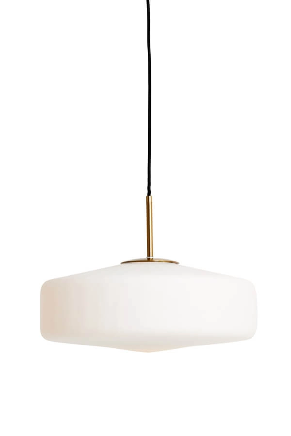 Hanglamp Pleat goud met wit Ø 40cm
