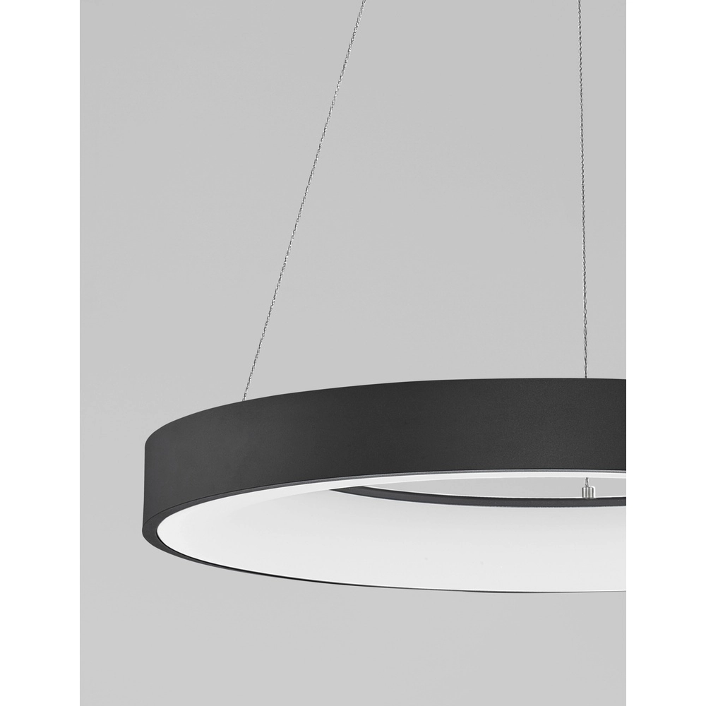 Hanglamp Rando Thin zwart Ø 60cm Lyora 5212017420220