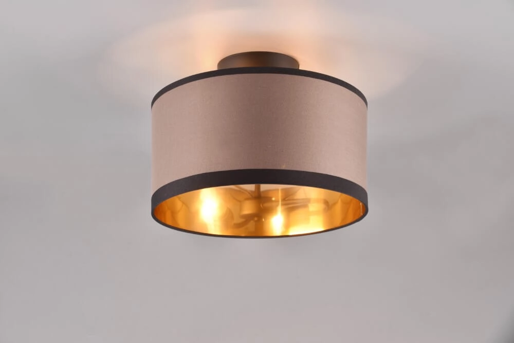 Plafondlamp Davos taupe Trio 4017807574357