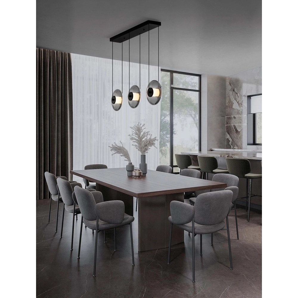 Unieke hanglamp Ballet zwart 3-lichts recht Lyora 5212017458421
