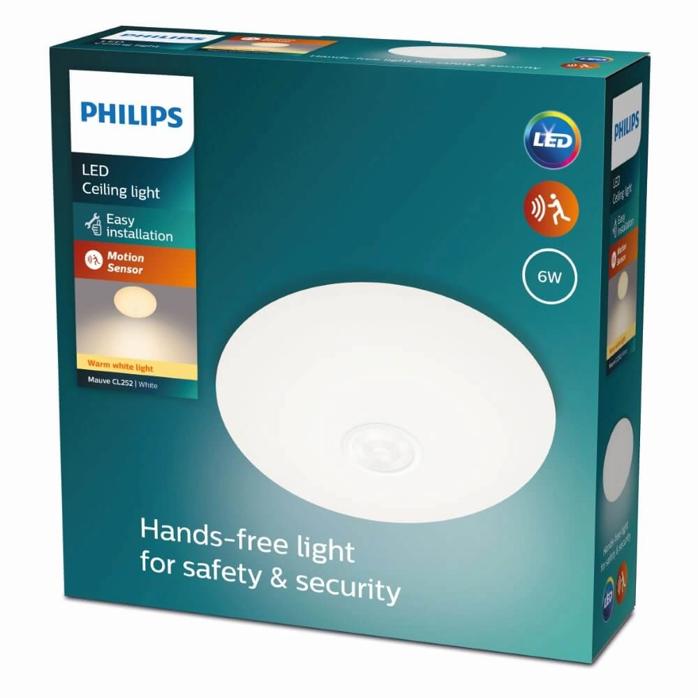 Binnenlamp Mauve met sensor Ø 25cm Philips 8719514431805