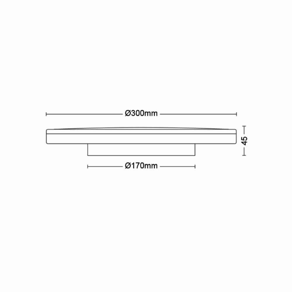 Zwarte plafonnière Ozziet Ø 30cm Philips 8719514431904
