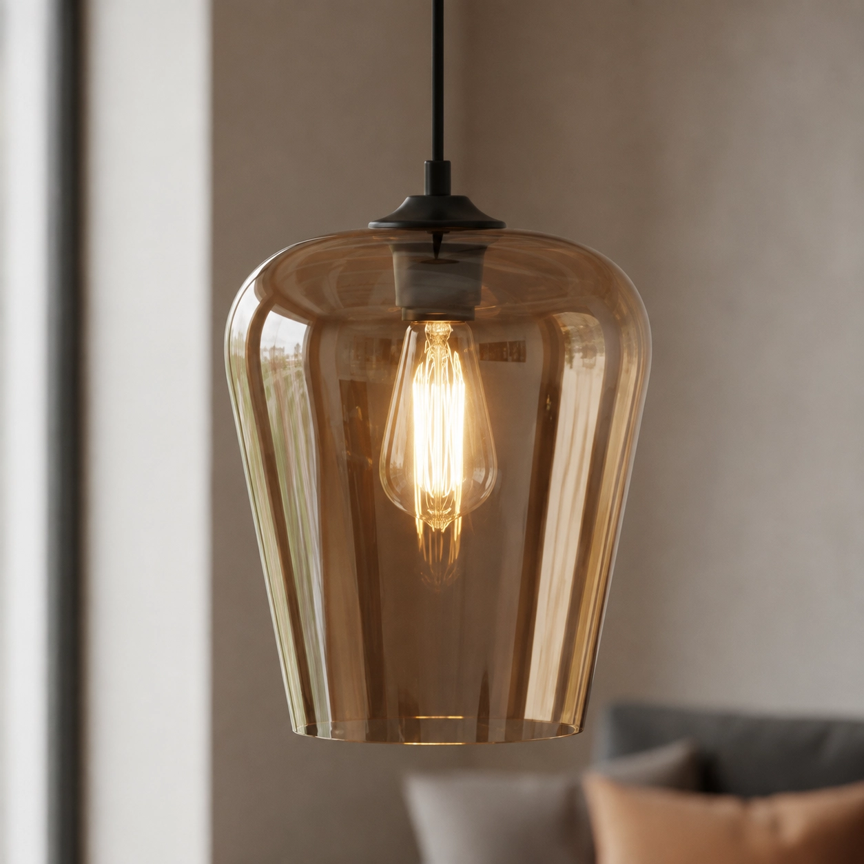 Hanglamp Tombo amber Ø 23cm