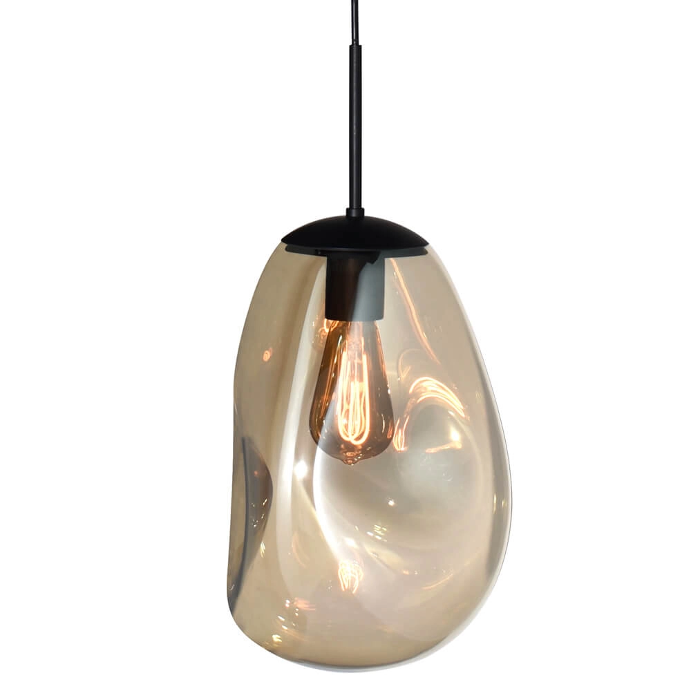 Glazen hanglamp Lava 3x goud glas Ø 22,5cm Masterlight 8718121279930