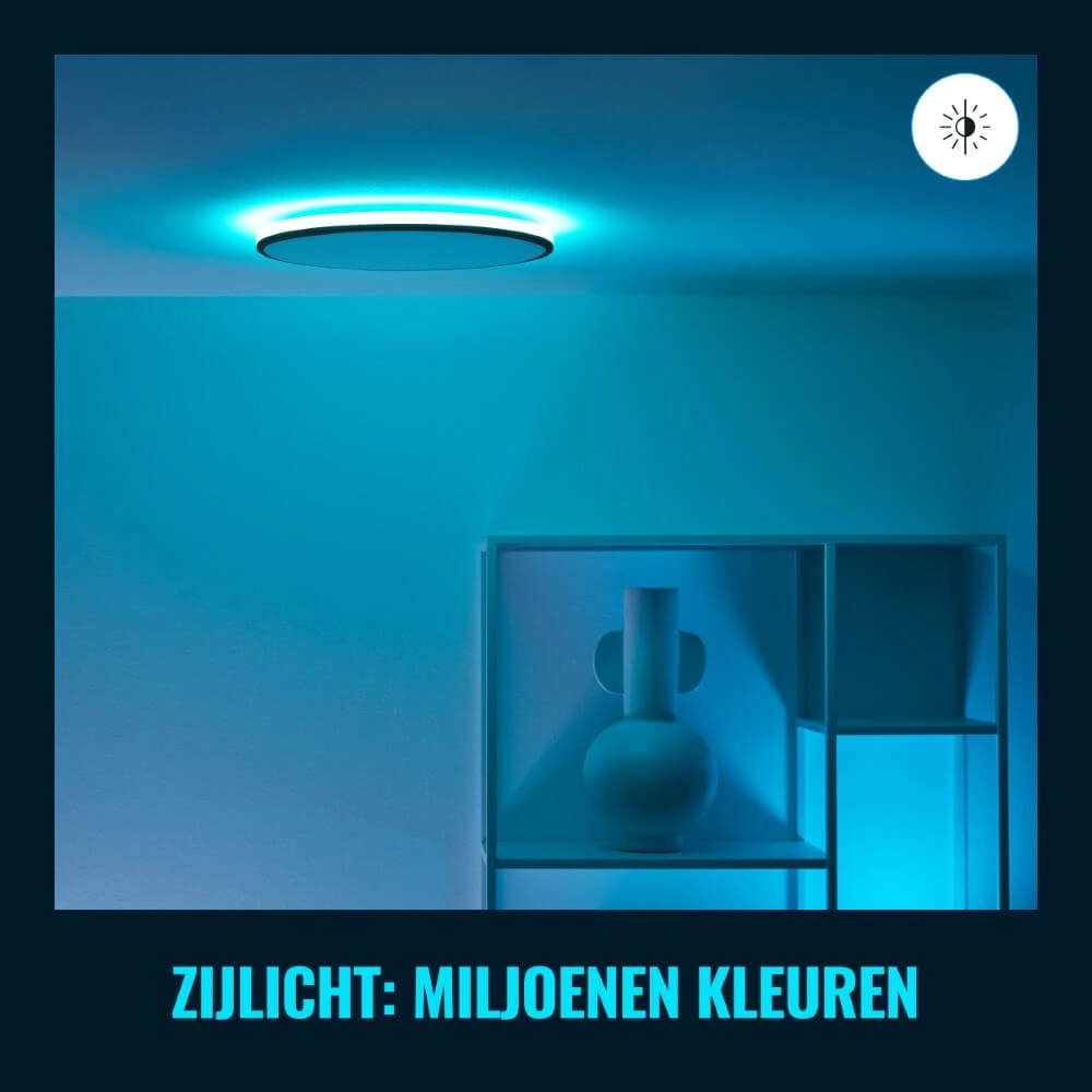 Slimme plafonnière Rune Ø 40cm - zwart WiZ 8719514554290