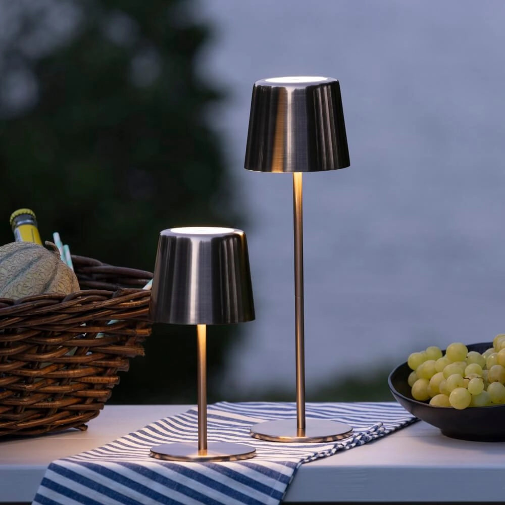 Oplaadbare tafellamp Xaana koper Brilliant 4004353441448