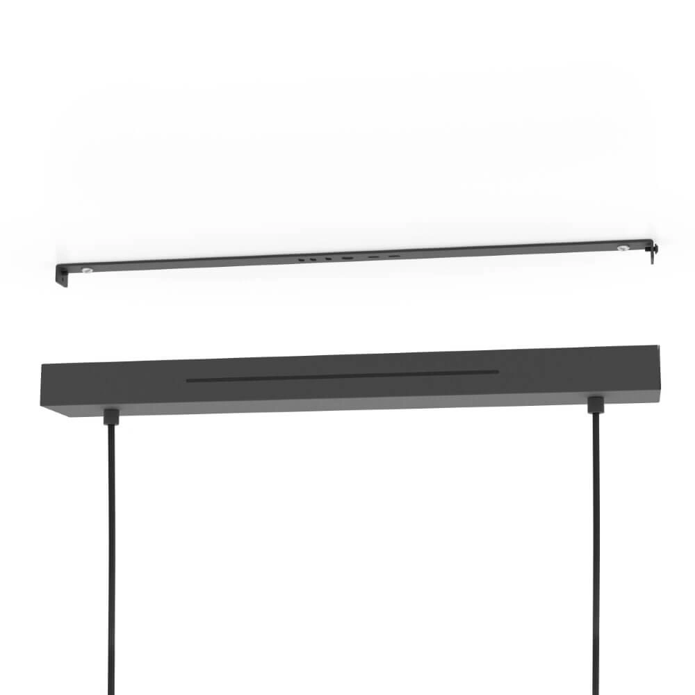 4-lichts hanglamp Hornwood-Z zwart met hout Eglo 9008606274291