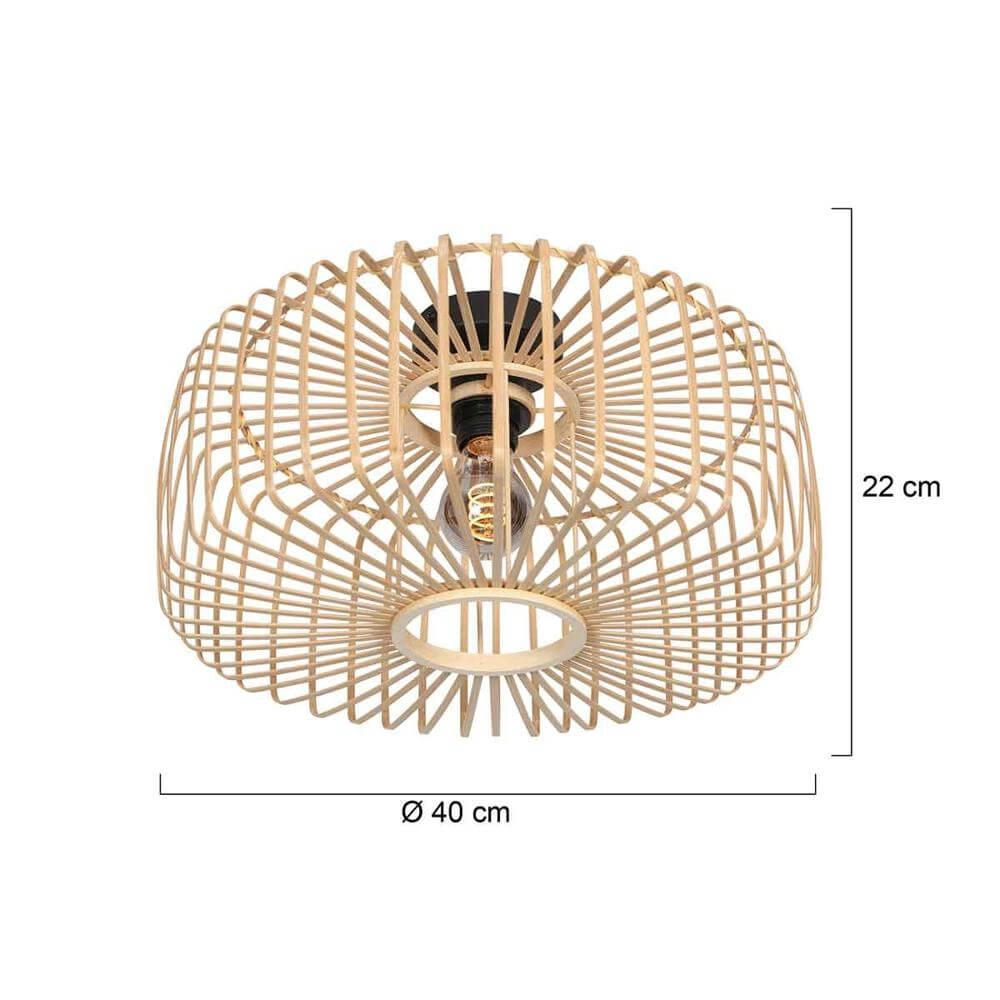 Bamboe plafondlamp Bloeba Ø 40cm Steinhauer 8712746176780