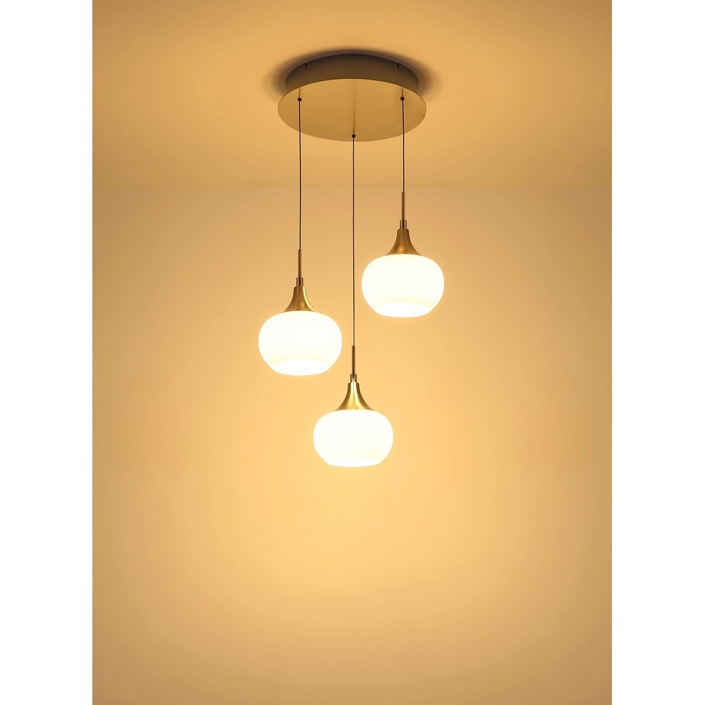 Design hanglamp Lui 3-lichts nikkel Globo 9007371589593