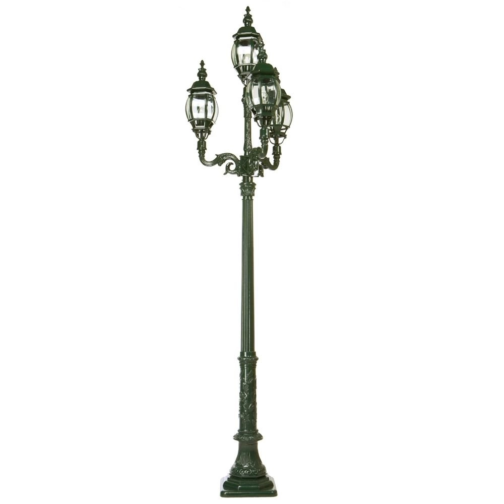 Nostalgische lantaarn Rio 4-lichts - zwart