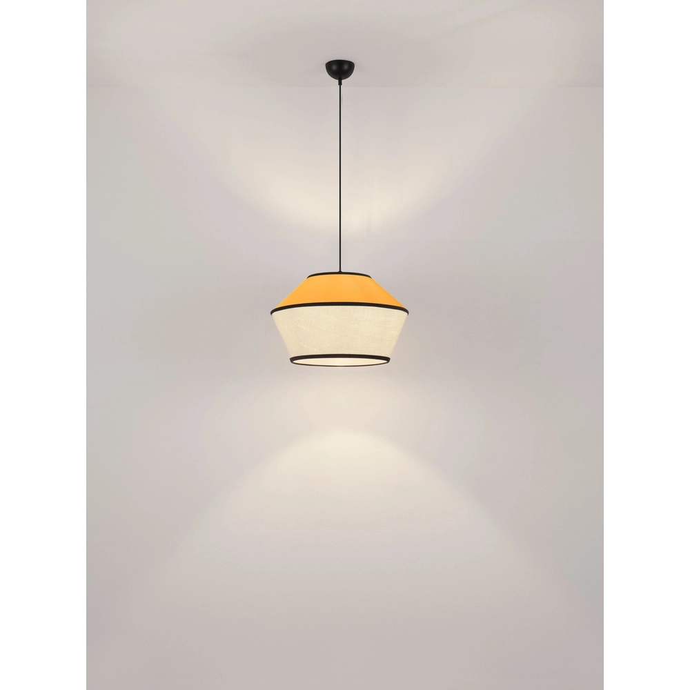 Hanglamp Veliss wit met geel Lyora 5212017493859