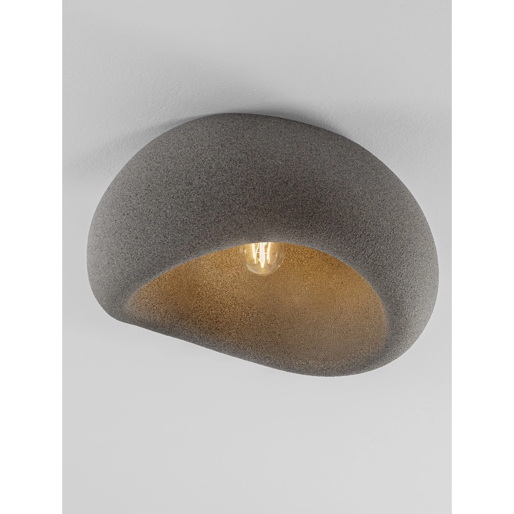 Natuurlijke plafondlamp Aere grijs 50cm