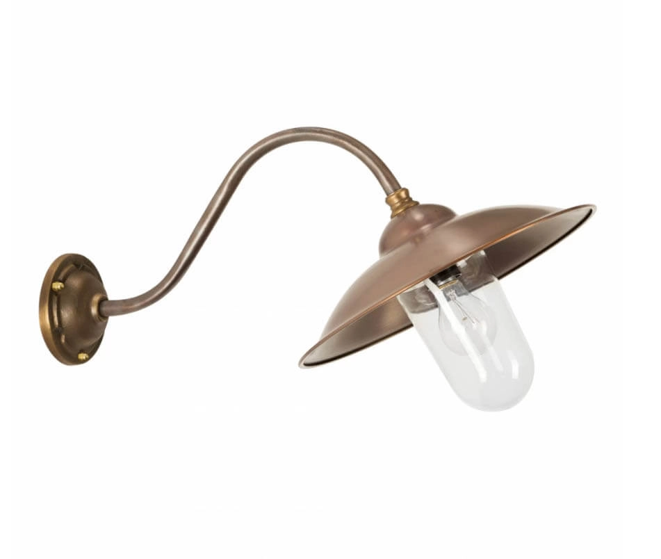 Koperen muurlamp Vienna 58cm koperbrons Koperen muurlamp Vienna 58cm koperbrons