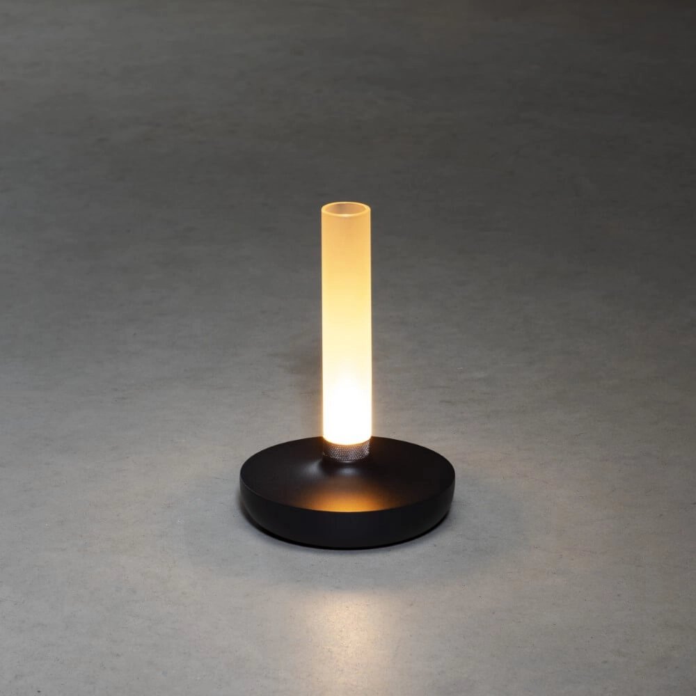 Oplaadbare tafellamp Biarritz zwart KonstSmide 7318308277530