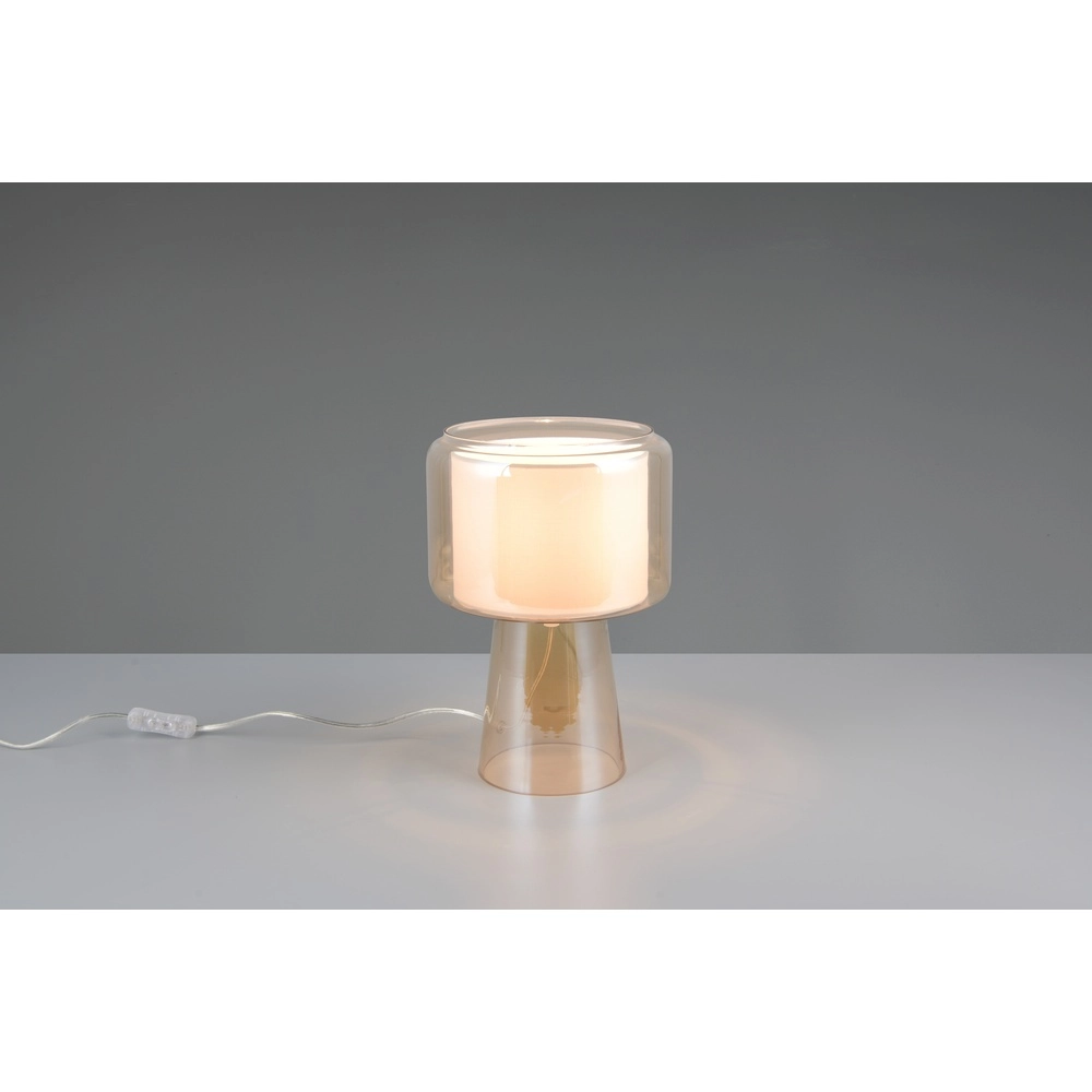 Design tafellamp Rocka amber glas Trio 4017807662719