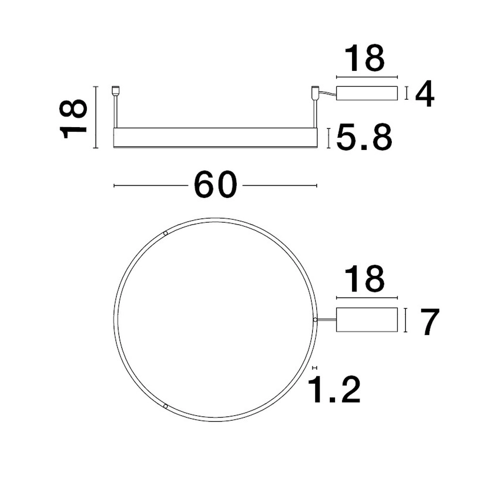 Ceiling lamp Motif black Ø 60cm Lyora 5212017442963