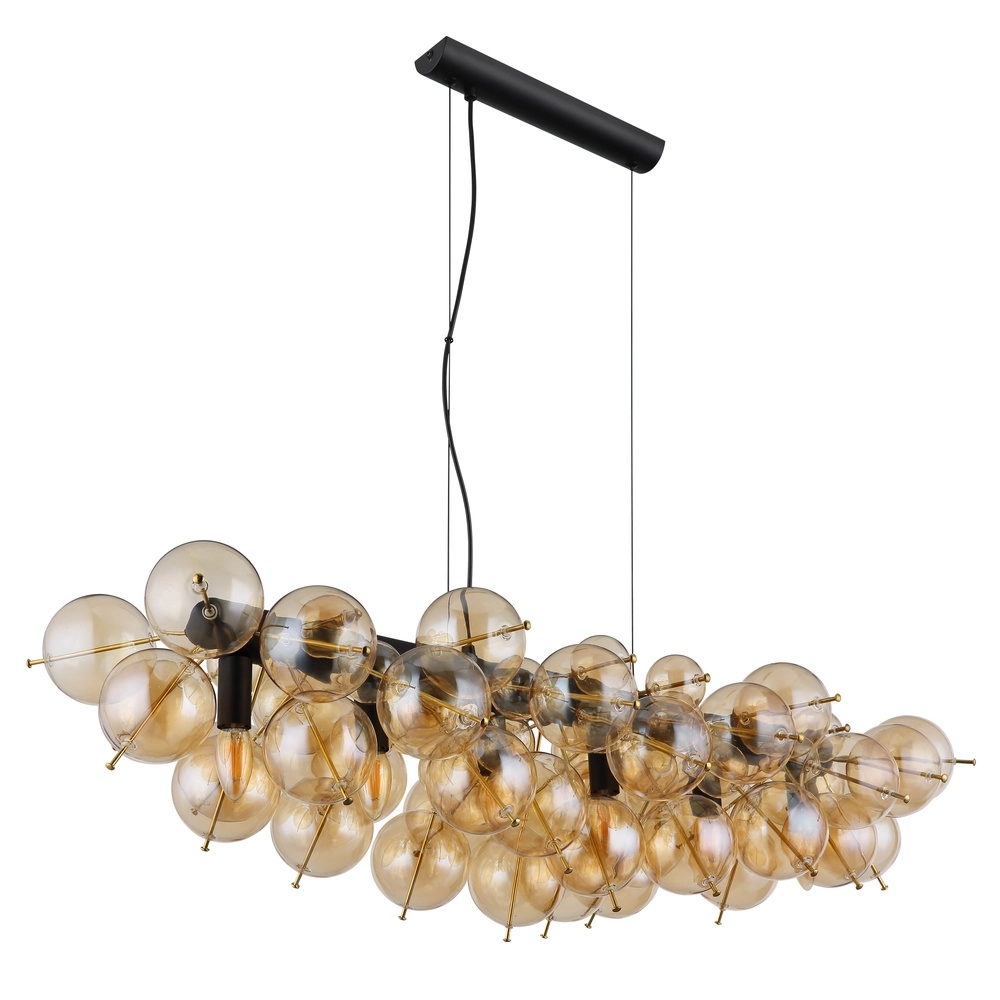 Unieke hanglamp Udo amber glas 100cm Globo 9007371474271