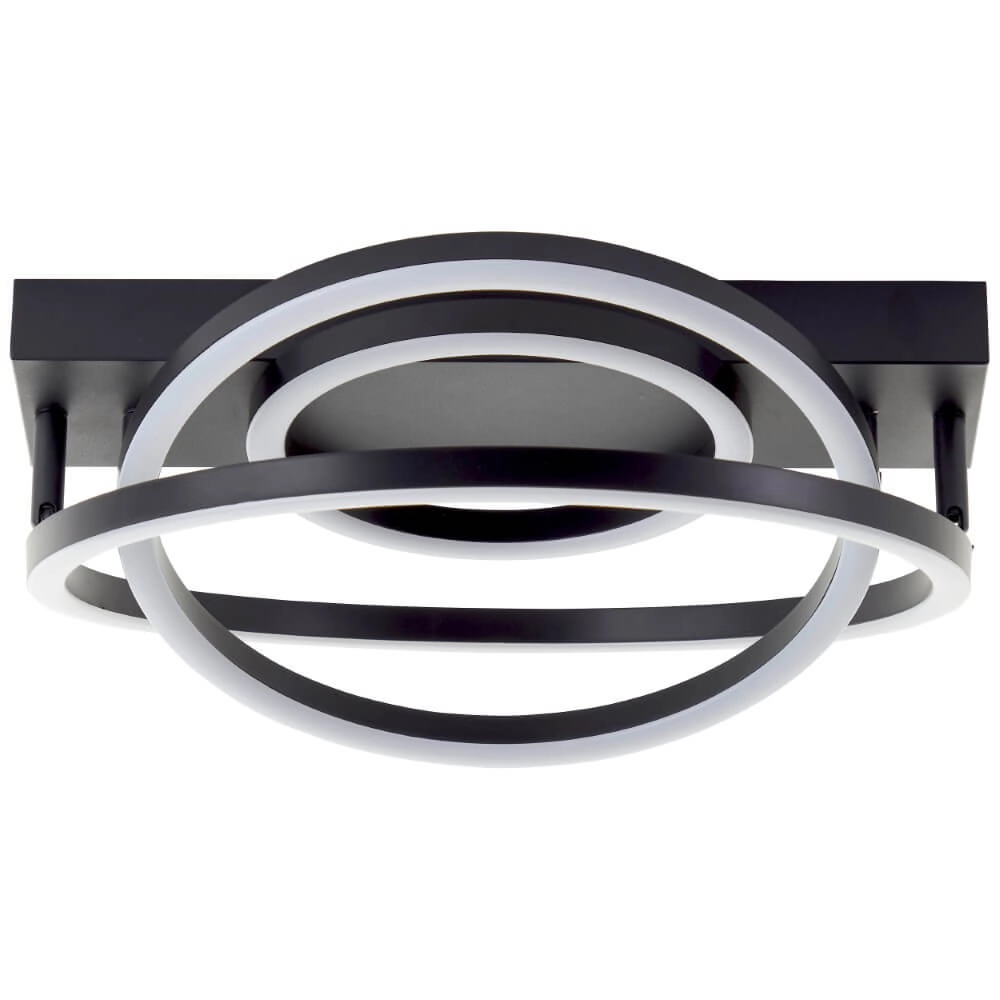 Dimbare plafondlamp Pedley zwart Brilliant 4004353442094