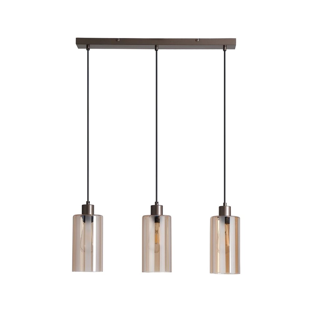 Design hanglamp Kent 3-lichts brons recht Searchlight 5,05342E+12