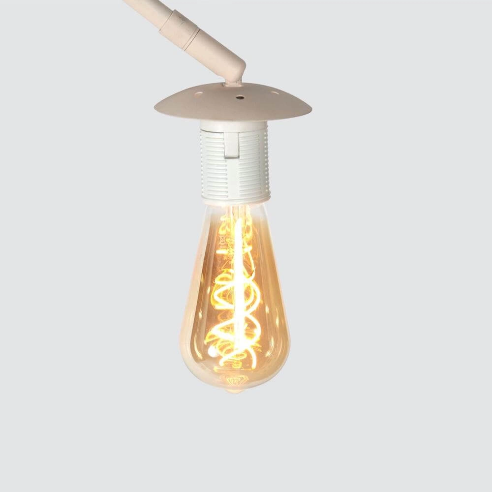 Booglamp Sparkled Light crème met bamboe kap Ø 60cm Steinhauer 8712746180008