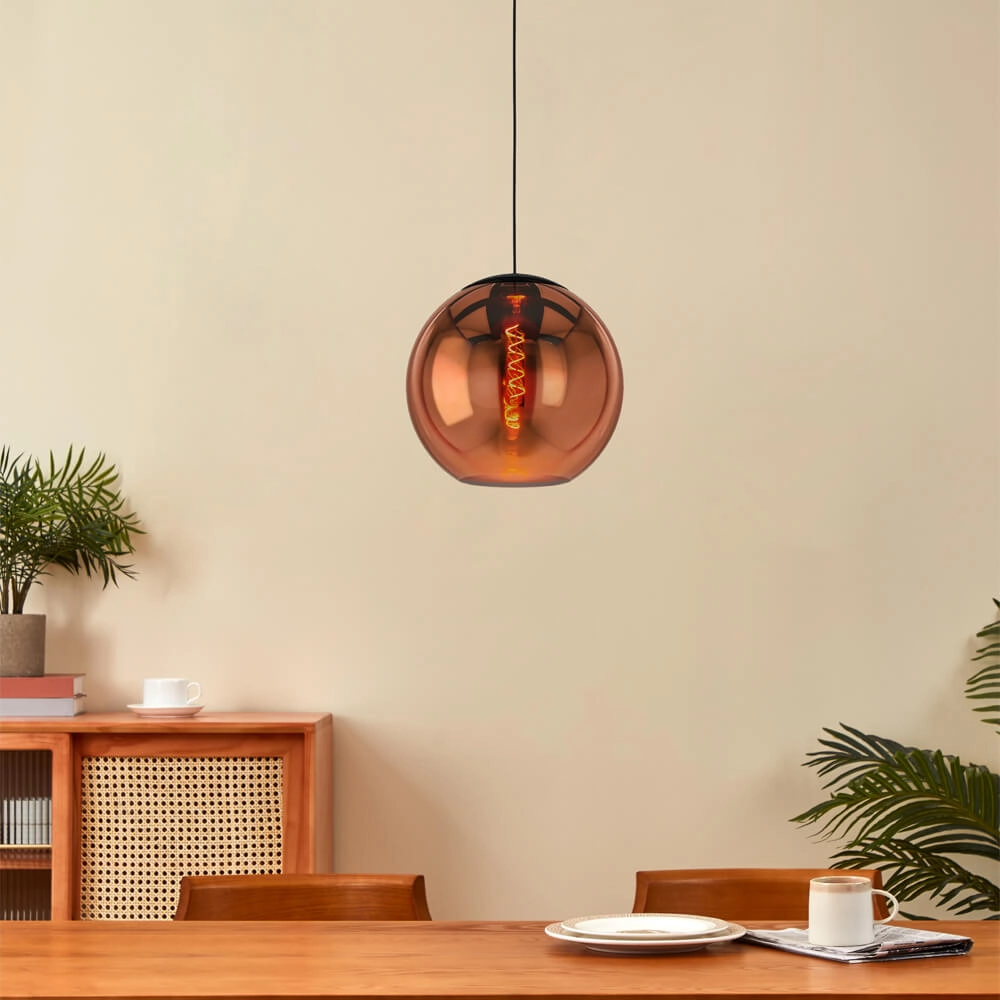 Hanglamp met roodkoper glas Cordoba Ø 30cm Stars of Light 9008606221431