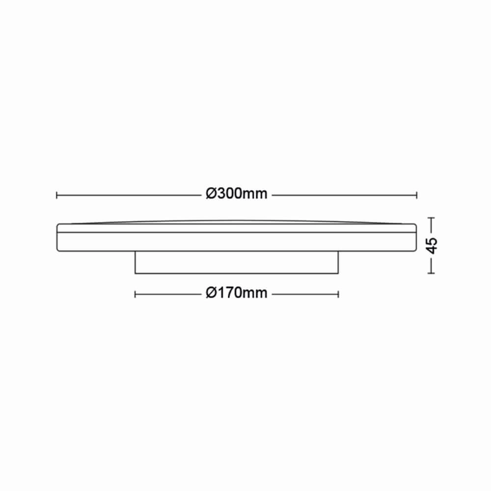 Witte plafonnière Ozziet Ø 30cm Philips 8719514431928