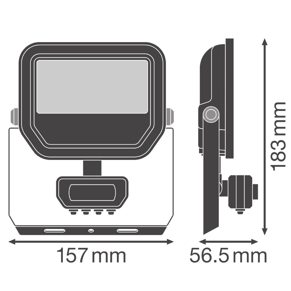 Schijnwerper Vance 17W - 3000K zwart met sensor Lyora 4099854309489