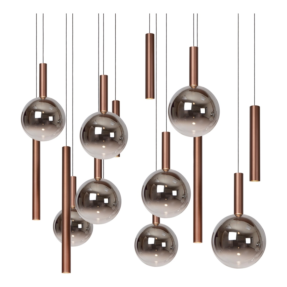 Design vide hanglamp Jasmine koper 14-lichts Premium by Lucide 5411212741288