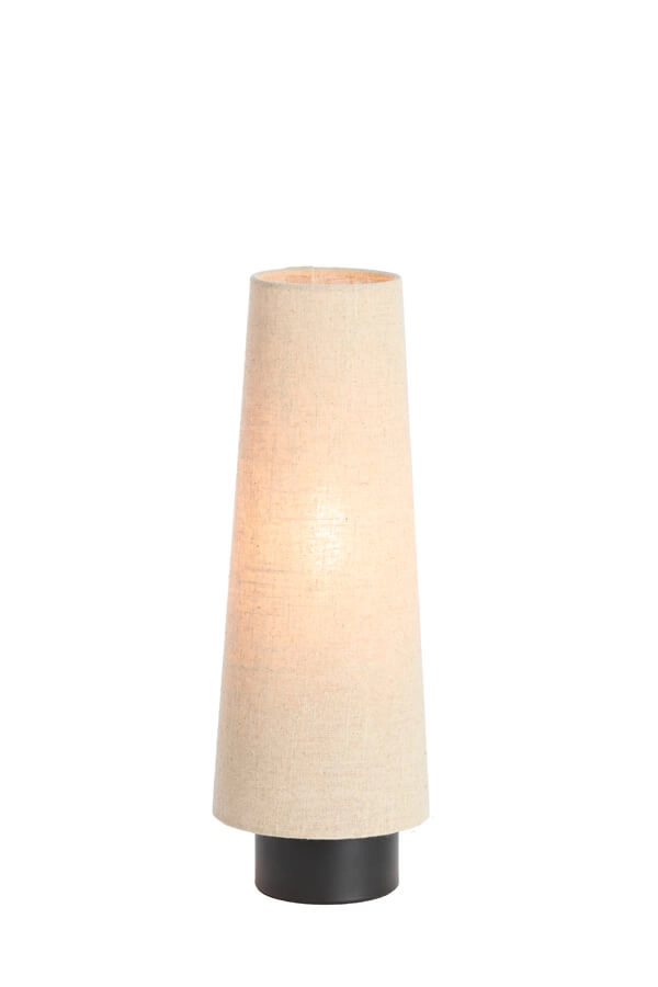 Crème tafellamp Howie met zwart Ø 15cm