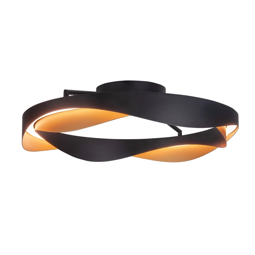 Design plafondlamp Ascoli zwart met goud Ø 45cm