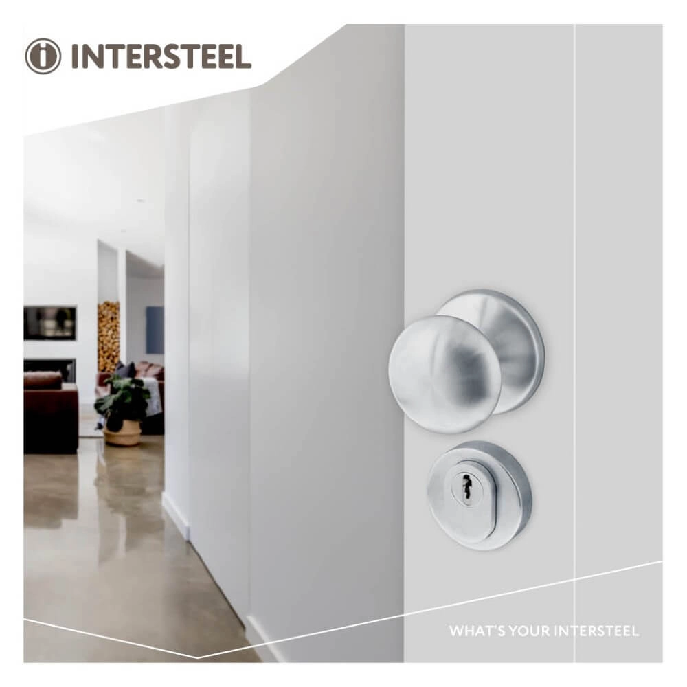 Voordeurset Vurano rond kerntrekbeveiliging RVS Intersteel 8714186408346