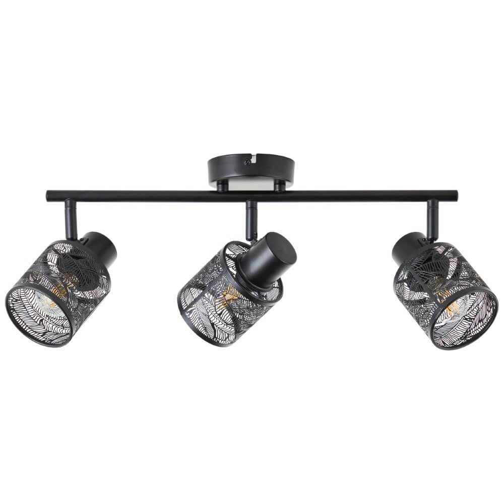 Zwarte plafondlamp Bano 3-lichts Brilliant 4004353413483