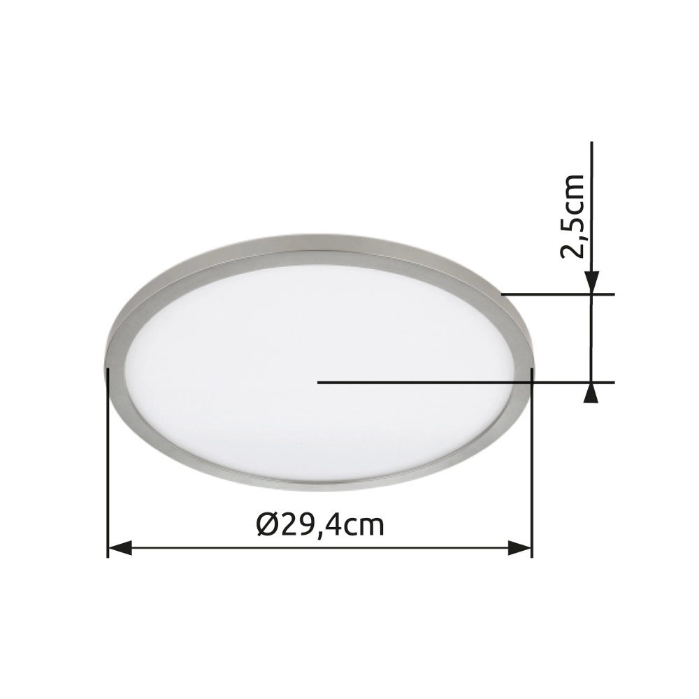 Plafonniere Sapana Ø 29,4cm nikkel Globo 9007371457410