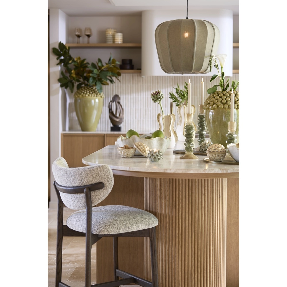 Japandi hanglamp Zubedo Ø 49,5cm - olijf groen Light & Living 8717807835880