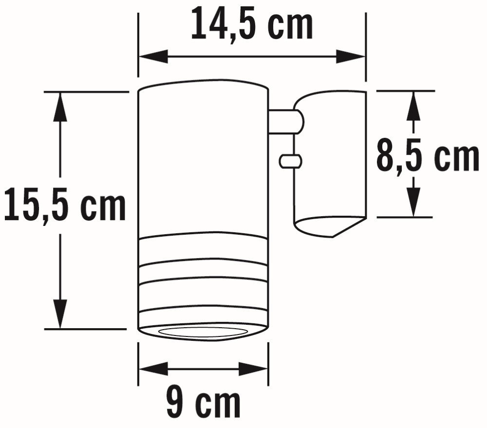 Wandspot Modena Downlight 15cm wit KonstSmide 7318307515251